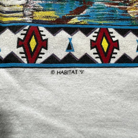Vintage 1991 Habitat Native American Horse T-Shirt Medium - Picture 3 of 7